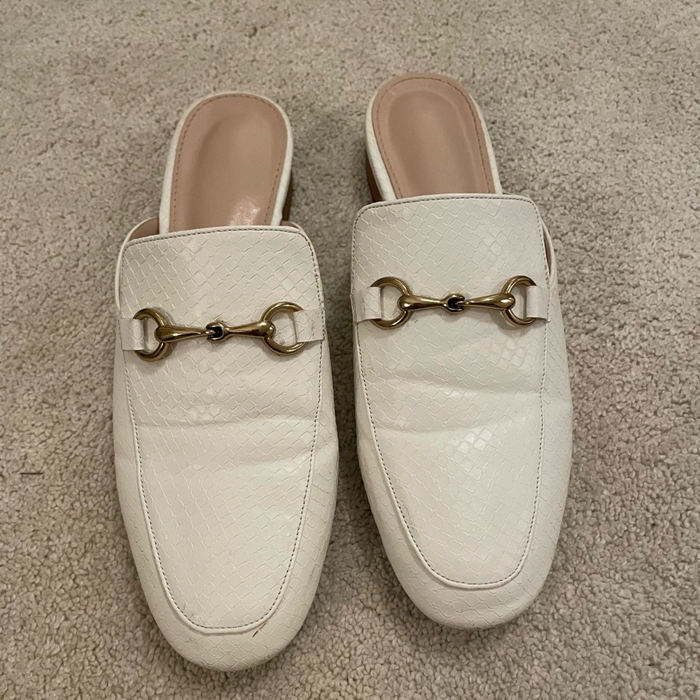 White Slip Ons